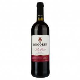 Decordi Вино  Rosso Secco червоне сухе 0.75 л 10.5% (8008820160982)