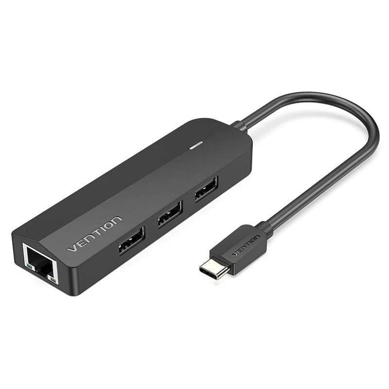 Vention Hub USB 3.1 Type-C 3-Port 0.15m Black (TGOBB) - зображення 1