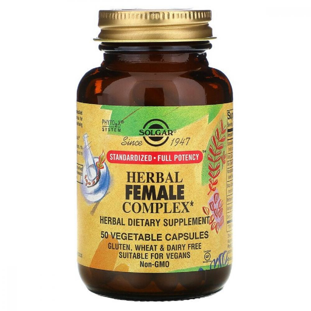 Solgar Травяной Комплекс для Женщин, Herbal Female Complex, , 50 вегетарианских капсул (SOL04163) - зображення 1
