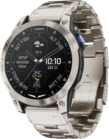 Garmin D2 Mach 1 Aviator Smartwatch with Vented Titanium Bracelet (010-02582-50/51) - зображення 1