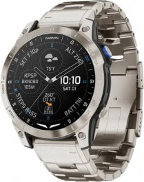   Garmin D2 Mach 1 Aviator Smartwatch with Vented Titanium Bracelet (010-02582-50/51)