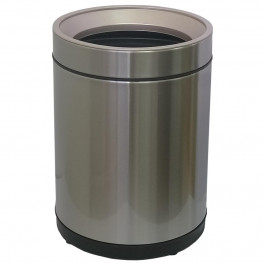 JAH Контейнер для сміття  круглий без кришки з внутрішнім відром срібний металік 10 л (7039)