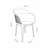 Tilia Shell-W Pad ніжки букові, сидіння з тканиною PIED DE POULE 04 - зображення 3