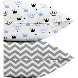 COSAS Набор наволочек Set Pillow Crown Blue ZigZag Grey 50х70 2 шт (4822052023549)
