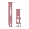 Garmin Ремінець для Forerunner 265s Pink/Whitestone with Silver Hardware 18mm - зображення 1