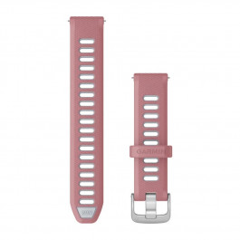 Garmin Ремінець для Forerunner 265s Pink/Whitestone with Silver Hardware 18mm