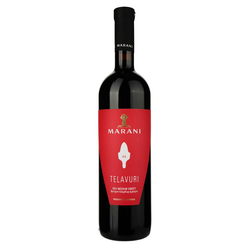 Marani Вино Марани Телавури красное полусладкое 0.75 л 11.5% (4867616060424) - зображення 1
