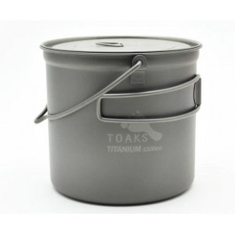 TOAKS Titanium 1100ml Pot with Bail Handle (POT-1100-BH)