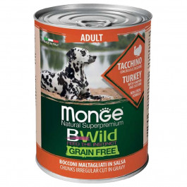 Monge BWild Grain Free Adult з індичкою, гарбузом і цукіні 400 г (8009470012645)