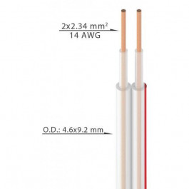 Roxtone Акустический кабель плоский SC002A, 2x0.78, 100 м