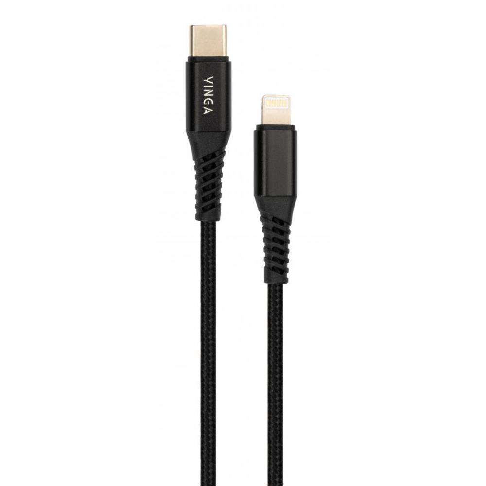 Vinga USB Type-C to Lightning 1m Black (VCPTCL3ANBK) - зображення 1