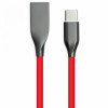 PowerPlant USB 2.0 AM to Type-C 1.0m red (CA911387) - зображення 1