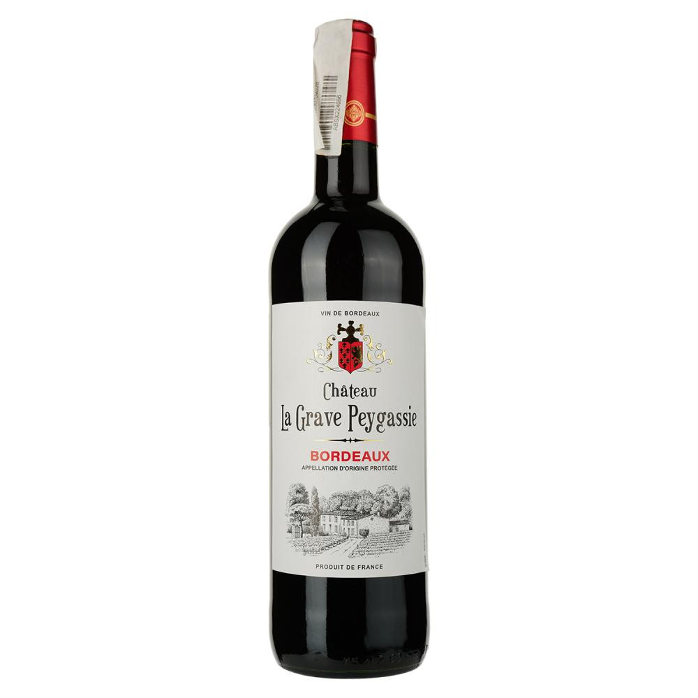 GVG Вино  Chateau La Grave Peygassie Bordeaux, червоне сухе, 0.75л (3429671945163) - зображення 1