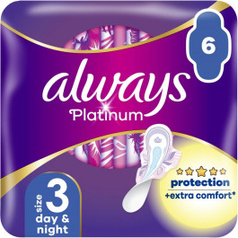 Always Гігієнічні прокладки  Platinum Day&Night (Розмір 3) 6 шт. (8001090445032)