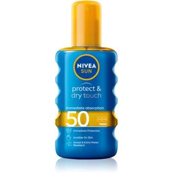 Nivea Sun Protect & Dry Touch невидимий спрей для засмаги SPF 50 200 мл - зображення 1