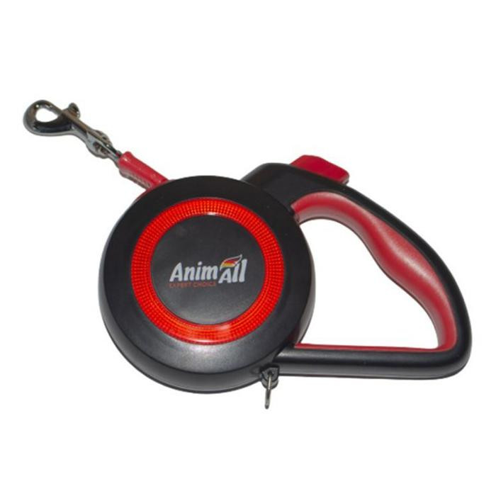 AnimAll Reflector - Поводок-рулетка для собак, лента (5 м, до 50 кг) L (143555) - зображення 1