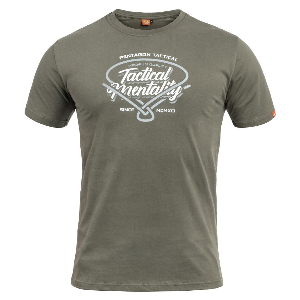 Pentagon Футболка T-Shirt  Ageron "Tactical Mentality" - Olive M - зображення 1