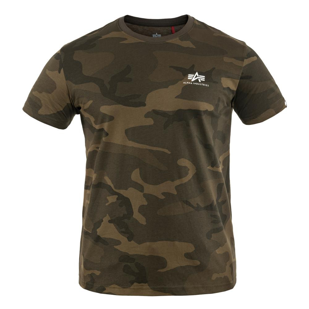 Alpha Industries Футболка T-shirt  Basic Small Logo - Olive Camo S - зображення 1