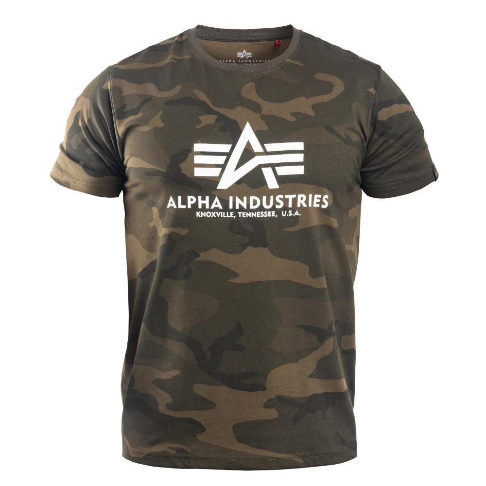 Alpha Industries Футболка T-shirt  Basic - Olive Camo S - зображення 1