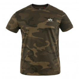   Alpha Industries Футболка T-shirt  Basic Small Logo - Olive Camo XL