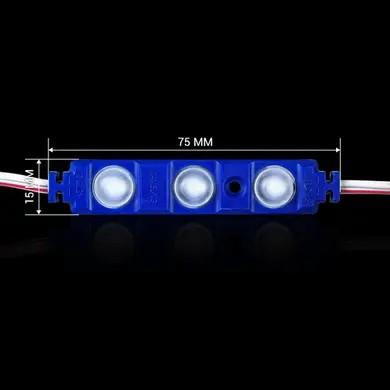 Biom Світлодіодний модуль BRT XG192 5630-3led 1,5W BLUE 12v IP65 синій з лінзою півсфера - зображення 1