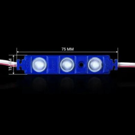 Biom Світлодіодний модуль BRT XG192 5630-3led 1,5W BLUE 12v IP65 синій з лінзою півсфера