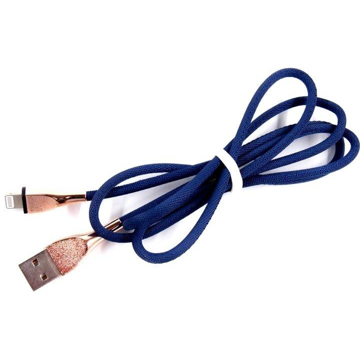 DENGOS USB-Lightning 1m Dark Blue (NTK-L-SET-DBLUE) - зображення 1