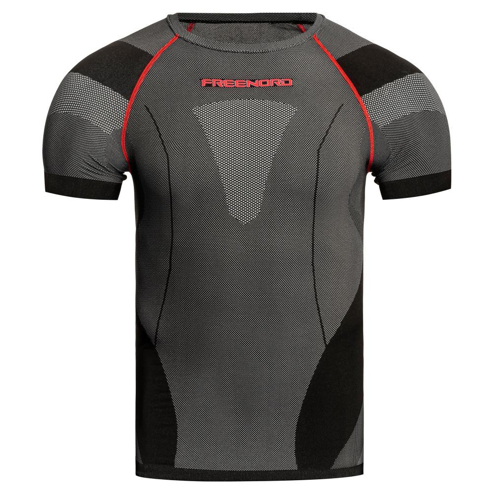 FreeNord Термоактивна футболка  DryTech Short Sleeve - Black/Red S - зображення 1