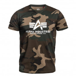 Alpha Industries Футболка T-shirt  Basic - Woodland Camo 65 M