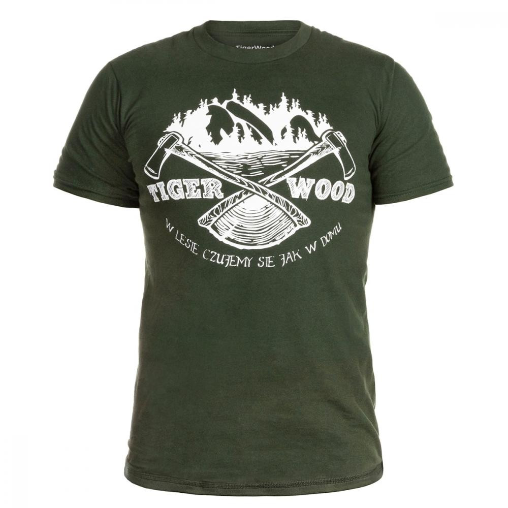 TigerWood Футболка T-Shirt  Two Axes - Зелена M - зображення 1