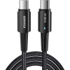 Essager Sunset 100W Charging Data Cable Type-C to Type-C 0.5м Black (EXCTT1-CGB01) - зображення 1