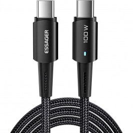 Essager Sunset 100W Charging Data Cable Type-C to Type-C 0.5м Black (EXCTT1-CGB01)