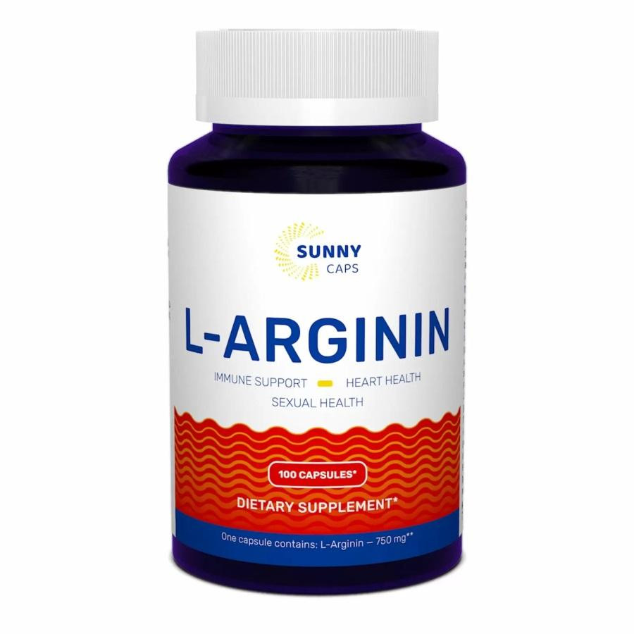 Sunny Caps L-аrginine Powerfull 750 mg 100 caps - зображення 1