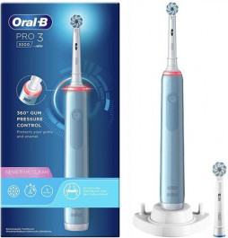 Oral-B D505.513.3 PRO 3 3000 Sensitive Clean Blue 2 насадки