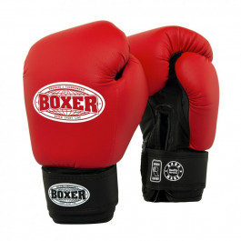 Boxer Sport Line Боксерские перчатки 12oz, кожа, красный (2023-01R)