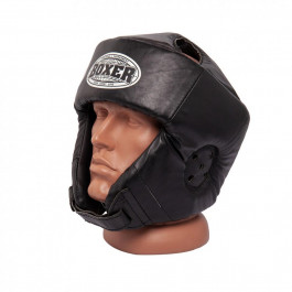 Boxer Sport Line Шлем каратэ кожа, черный (2029-01BLK)