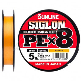 Sunline Siglon PE X8 / Orange / #0.6 / 0.132mm 150m 4.5kg
