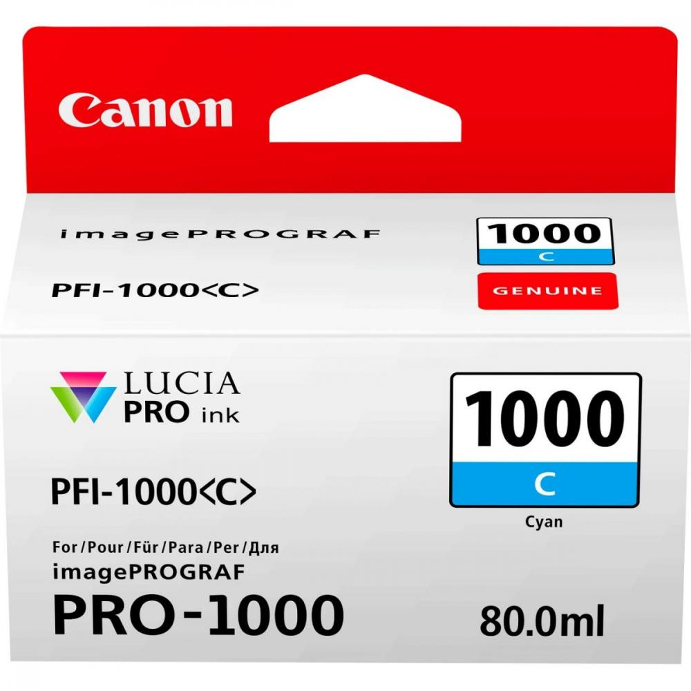 Canon PFI-1000C Cyan (0547C001) - зображення 1