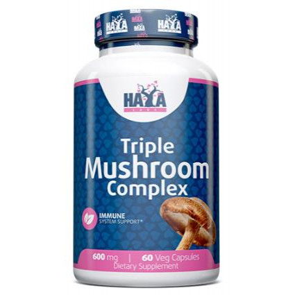 Haya Labs Triple Mushroom Complex - 60 веган капс - зображення 1