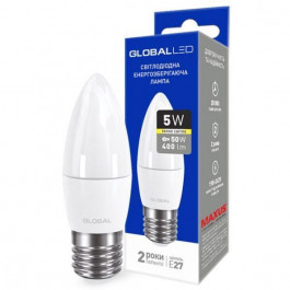 Global LED C37 CL-F 5W(50W) E27 3000K 220V (1-GBL-131)
