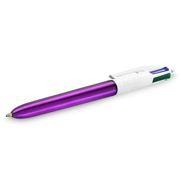 BIC Ручка кулькова  4 Colours Shine Purple, 1 мм, 4 кольори, 12 шт. (951351) - зображення 1