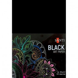 Santi Бумага для рисования Santi черная 10 листов А4 (741151)