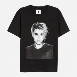   H&M Футболка жіноча  0588820_Team.Bieber XS Чорна (KAY2000001186381)