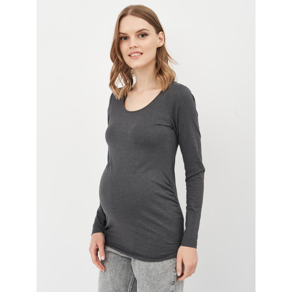 H&M Лонгслів для вагітних довгий жіночий  1503-8376802 S Темно-сірий (hm09172690953) - зображення 1