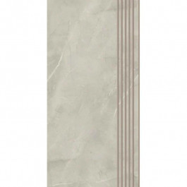 Paradyz Ritual LIGHT GREY STOPNICA PROSTA NACINANA MAT 30x60