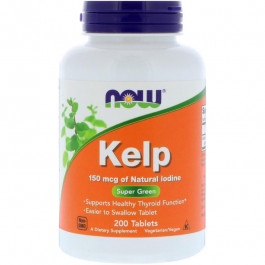 Now Kelp NOW Foods 200 tabs (Ламінарія, йод)