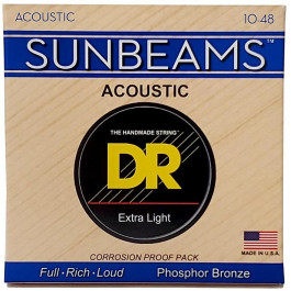 DR Струны для акустической гитары  RCA-10 Sunbeams Phosphor Bronze Acoustic Guitar Strings Extra Light