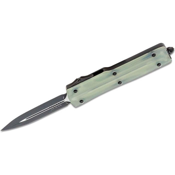 Microtech UTX-70 Double Edge Black Blade Jade Green Signature Series (147-1GTJGS) - зображення 1