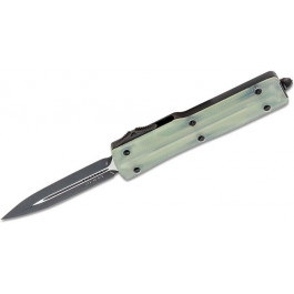 Microtech UTX-70 Double Edge Black Blade Jade Green Signature Series (147-1GTJGS)
