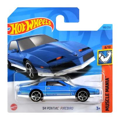 Hot Wheels 84 Pontiac Firebird Muscle Mania 1:64 HKJ57 Metallic Blue - зображення 1